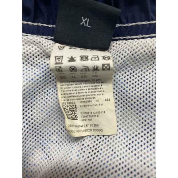 Hugo Boss Men's XL Swim Trunks Blue Tropical Palm Print Beach Tiki Vacation Pool - Picture 6 of 6